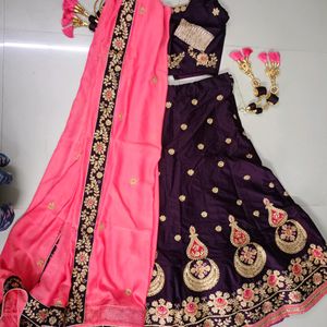 Beautiful Sider Lehenga With Stitched Blouse