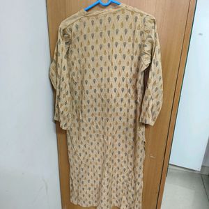 Beige Straight Kurta