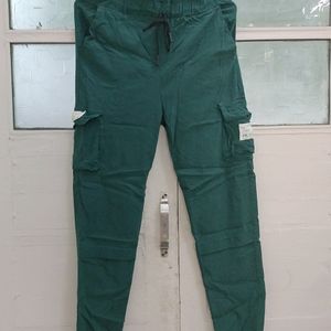 Dark Green Comfy Trousers With Pockets