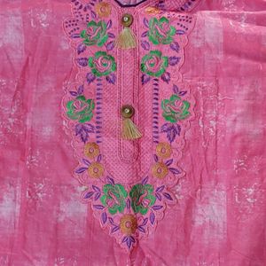 Cotton Embroidered Short Kurti