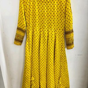 Yellow Anarkali Kurti