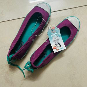 Target Purple & Neon Green Footwear