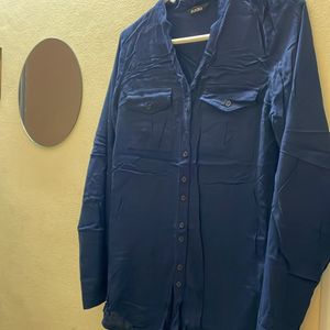 Formal Navy Blue Button Shirt