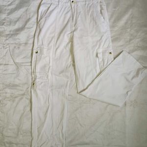 H&M White Cargo Pants