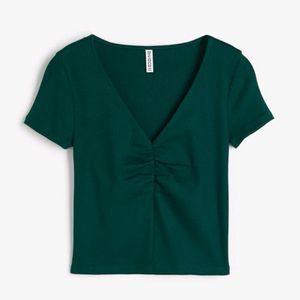 H&M Green Y2k Pinterest Forest Core Coquette Top