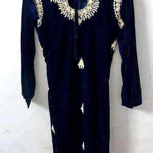 Velvet Embroidery Kurta