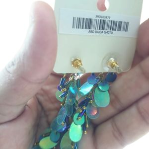 Handmade Iridescent Dangling Earrings