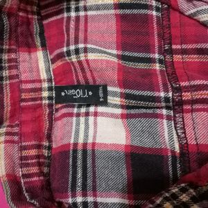 Girls Red Checks Dress