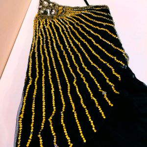 Beautiful Black Rhinestone Maxi Gown