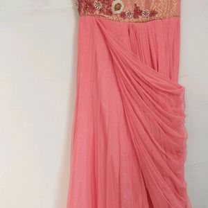 Pink One Piece Cum Suit Perfect For Roka Ceremony