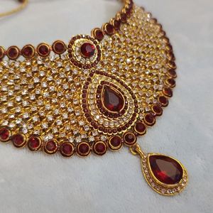 Bridal Jewel Set With Quality AD Stones