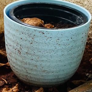 4 inch ceramic mint blue plant pot