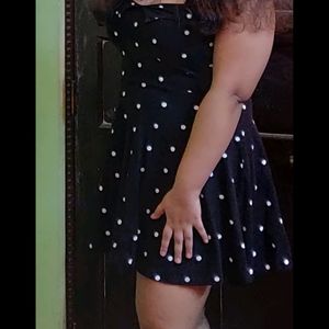 Black Sexy party Dress. Mini Dress. Polka Dots