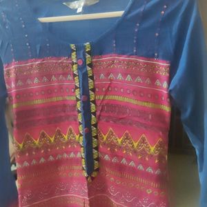 Beautiful Pure Cotton Kurta Multi Colour