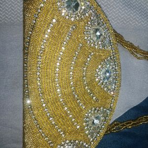 New Golden Bridal Clutch Fancy  For Women