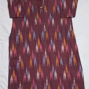 101% Ikkat Pure Cotton Kurti