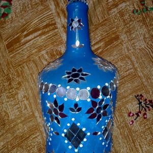 Beautiful Home Made Bottle Art Design