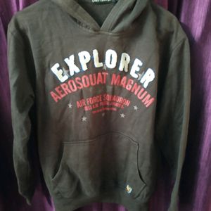 Donation Brown Colour Hooded Sweatshirt