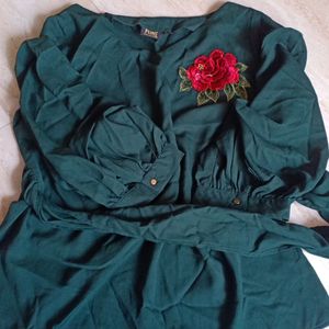 Dark Green Top New