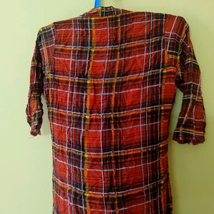 Checkered Kurta L Size