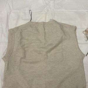 H&M Beige Vest V neck