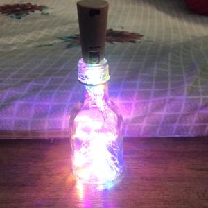 Multi Color LED Plas Glass Bottle Home Decor