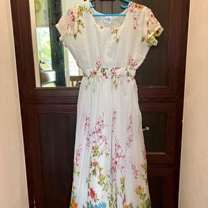 Floral Printed Dress With Free Gift