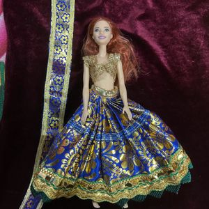 Barbie Dolls Lehanga (doll Not Include)