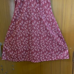 Maroon Sexy Flowers Dress