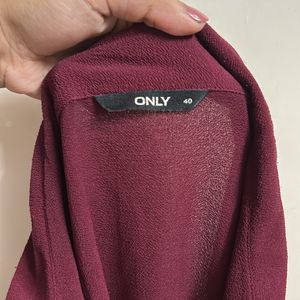 Maroon Stylish Formal Shirt