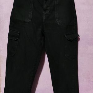 Black Cargo Jeans