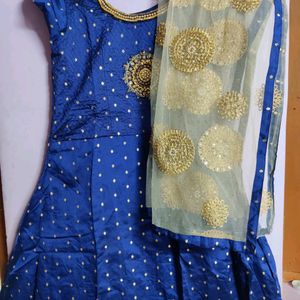 Blue Anarkali Set