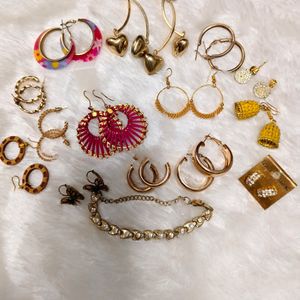 Elegant Assorted Golden Earrings