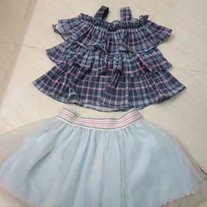 Baby Girls Top & Skirt Set