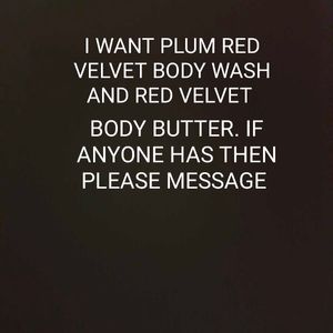 Plum Red Velvet Body Wash And Butter