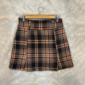 Cheques Print Skirt