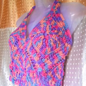 Brand New Designer Crochet Top