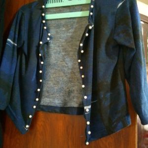 Women's Short Jacket With Pearl