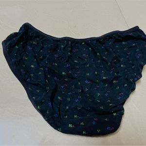 Cotton Printed Black Panty