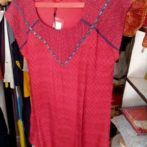 W Brand Latest Kurti Designer Red