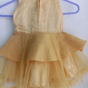 Light Golden Baby Frock