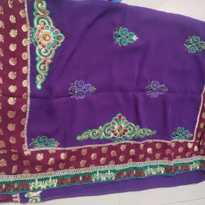 Saree with blouse size30(adjustable)..never used