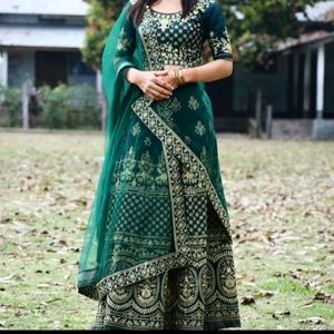 Lehnga Choli Dark Green