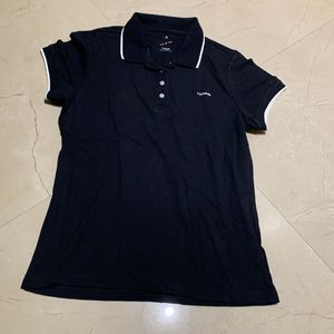 Fixed Price Collared Black T Shirt