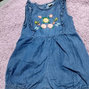 Denim Jumpsuit For Aged 0-6months