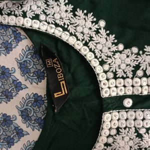 Dark Green Short Kurti