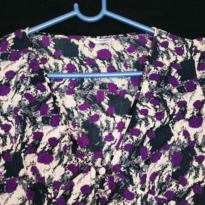 Purple Printed Light Cotton Top.