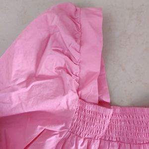 Cutest H&M Inspired Square Neck Bubblegum Pink Top