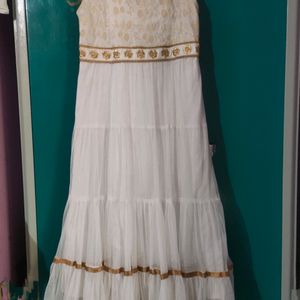 White Anarkali Dress