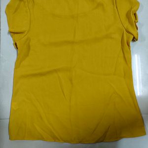 Mustard Yellow Plain Formal Top